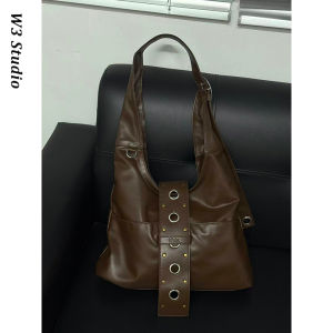 Fashionable Motorcycle Bag Underarm Single Shoulder Bag Large Capacity Commuter High-End Feeling Big Bag Trendy Brit Style