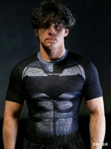 Bandai | 2026 Hot Selling Fashion Brand New Summer Role-playing Movie Marvel Series Batman Fitness Set 3D Printed Adult T-shirt Plus Size