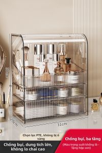 WEIAI |Hộp đựng mỹ phẩm và son bằng acrylic chống bụi cao cấp cho bàn trang điểm