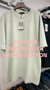 Baju T-Shirt Oversize Korea Lelaki Perempuan Hybrid Cotton - Short Sleeves Loose-Fitting Style