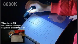 Book Light Reading Night Light Portable Adjustable Brightness LED USB Rechargeable Foldable Reader Lamp