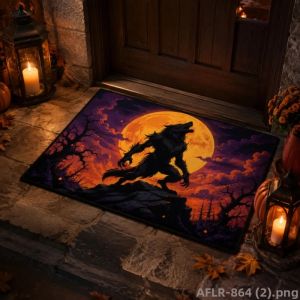 VIKAMA Gothic Skull Spider Doormat Vintage Web Pattern Thảm Trải Sàn Chống Trượt Halloween Trang Trí Lối Vào Ngoài Trời Thảm Polyester