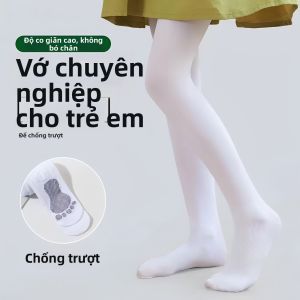 rosekey | Seamless Breathable Summer White Long Dance Socks for Girls