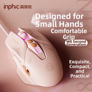 inphic | Chuột Máy Tính Có Dây Cho Trò Chơi Và Văn Phòng Im Lặng
