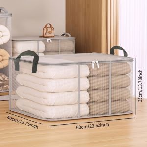 1 PCS Large Capacity Pvc Storage Bag Suitable for Clothing and Bedding - Transparent Organizing Bag Wardrobe Under Bed Storage
