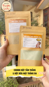 Combo bột dưỡng trắng toàn thân ( bột rửa mặt trắng da bột thuốc bắc 24 vị tắm trắng tẩy da chết)