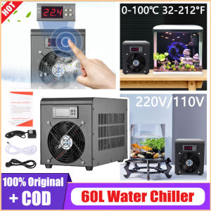 60L ถังปลาขนาดเล็ก Cooler Home พันธุ์เพาะเลี้ยงปลาและกุ้งพัดลมระบายความร้อนเดี่ยว Aquarium เครื่องทําความเย็น Semiconductor อิเล็กทรอนิกส์ Cooler