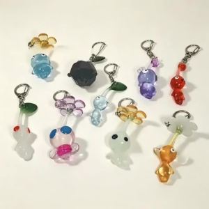 Bandai | Bandai PIKMIN Nintendo Game Character Action Hình 5cm PVC Mẫu Chìa Khóa Ba Lô Mặt Dây Chuyền Chính Thức Sưu Tập Gashapon Ball