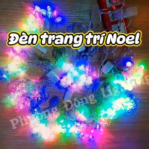 Dây đèn LED trang trí Noel nhiều kiểu Cắm điện 220v Dây dài 3m - 18 bóng
