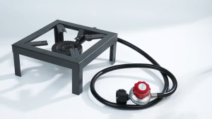 Portable Gas Stove Single Double Burner with Stand Heavy Duty Outdoor Gas Stove High Power Cast Iron Stove Outdoor Household Energy Saving Installation-free