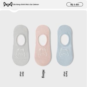Tất thuyền nữ MiiOW Cat Person mỏng chống trượt ngắn họa tiết hoạt hình