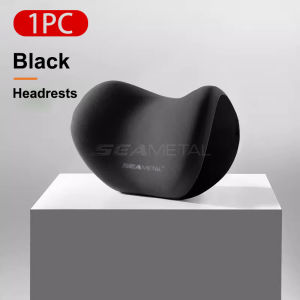 SEAMETAL Car Headrest Pillow Lumbar Waist Support Cushion Memory Foam Breathable Release Stress Neck Protector Pad