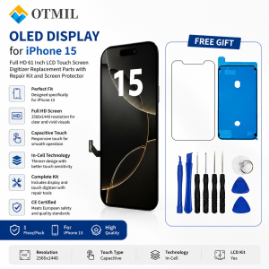OLED Display for iPhone 15 LCD Screen 6.1" Replacement 3D Touch Face ID TrueTone FHD Screen Digitizer A2846 A3089 A3092 A3090
