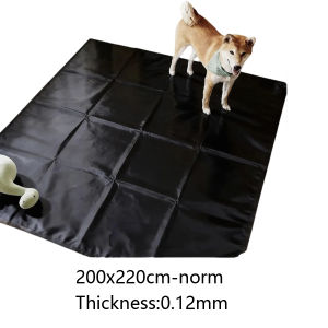Pure Black PVC Waterproof and Dustproof Pet Mat Multi Specification Seasonal Supply Durable Household Protection Pet Floor Mat