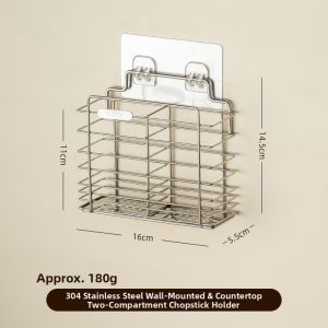 onlycook | Wall-mounted Stainless Steel Cutlery Storage Rack