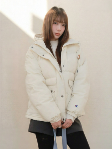 Champion | Windproof Water-resistant American Style Workwear Solid Color Warm Short Jacket