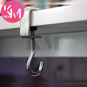Gantungan Meja Klip Besi Serbaguna Lepas pasang Universal Hook Kait Meja