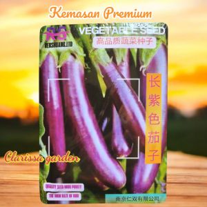 (KEMASAN PREMIUM) BIJI/BENIH TERONG UNGU PANJANG IMPORT (isi -+350 butir)