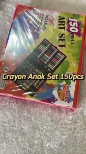 Crayon Anak Set 150 pcs Set Spidol Alat Menggambar Mewarnai Pensil Krayon Set Art Colouring Free Bubble Wrap / B B