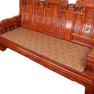 Ghế Sofa Bằng Gỗ Sồi Màu Đỏ Mới Vỏ Ghế Bằng Lụa Băng Chống Trượt Cho Ba Người Ghế Sofa Bằng Vải Polyester Chống Nhăn