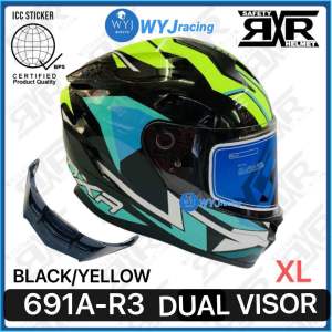 RXR 691A-R3 DUAL VISOR FULL FACE HELMET WITH ICC (BPS) SIZE 59-60CM 62-64CM LARGE & XL