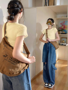 Áo Thun Tay Ngắn in Họa Tiết Thể Thao Phong Cách Mỹ Dành Cho Nữ Mùa Hè Thiết Kế Ôm Vừa Vặn Ngắn Cổ Tròn Cotton 92% Polyester 8%