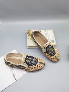 Giày Nam Đế Mềm Thoáng Khí Bằng Vải Lanh Đan Rỗng Mùa Hè Đế Bằng Bằng Cao Su Mũi Nhọn Giày Thể Thao Thường Ngày