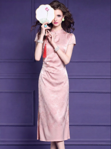 Summer Elegant Premium Chinese Style Print Dress