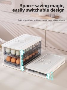 ASCOR | Food-Grade Foldable Drawer Egg Storage Organizer