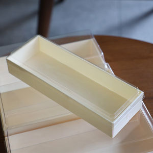 กล่องบรรจุขนมตะวันตกแบบใสสำหรับทำเบเกอรี่กล่องบรรจุนมร้อนกล่องใส่ขนมขนมปังทรงสี่เหลี่ยมผืนผ้ากล่องใส่เค้กม้วนแซนวิช