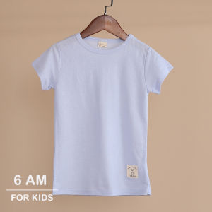 Mens and Womens Kids Ice Silk Solid Color Short-Sleeved T-shirt Pants Suit Mosquito-Proof Air Conditioning Pants round Neck Half Sleeve Pajamas Homewear