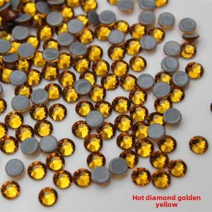 Premium Gold Yellow Glass Rhinestones & High Simulation Austrian Diamonds for Clothes, Shoes, Bags & Dancesuits