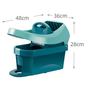 Leifheit Rotating Mop Bucket Set Quick Cleaning No Hand Wash 360 Degree Rotation Flat Mop Efficient Water Extraction German Quality