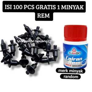 100 pcs baut kancing / klip body plastik kecil Nmax N max /CBR ninja / Pcx / R15