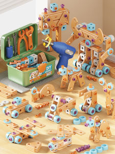 DIY Assembly Engineering Playset for Kids 126 Pieces Electric Screwdriver Screws Plate Wheel & Tool Transforming Robot Chr