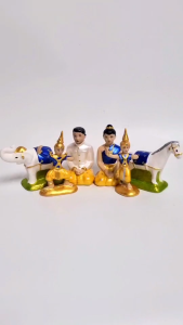 <เกรดพรีเมี่ยม> ตุ๊กตา ตั้งศาล เซรามิก บริวาร ชายหญิง ละคร นางรำ ช้างม้า ตั้งศาล ราคา ต่อ Set