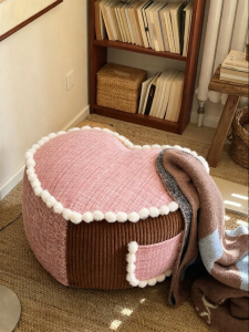 Heart-shaped Lazy Sofa Pouf Removable and Washable