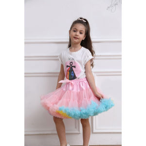 Princess Style Girls Skirt Childrens Puffy Skirt Stage Half-length Skirt Ball Gown Skirt Four Seasons Universal