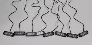 2pcs 6 LED Warning Light LED Flashing Light 12V 24V Grille Strobe Signal Lamp LED Bar Indicator Side Lights Truck Accessories