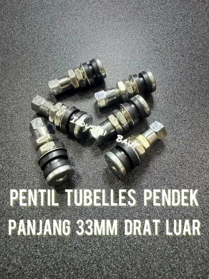 [10 Pcs] Pentil Tubeless Pendek Drat Luar Panjang 33mm TR161