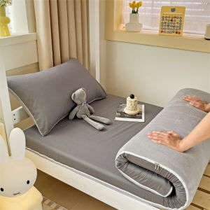 Pure Cotton Flannel Bedding Full Cover Single Person Mattress Cover 90x190 Dormitory Special Double Sided Cotton Fleece