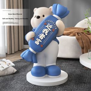 Creative Cartoon Bear Large Home Decor Statue