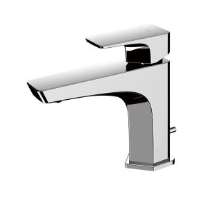 Low Lever Brass Chrome-Plated Single Hole Faucet For Lavatory Hot And Cold Water