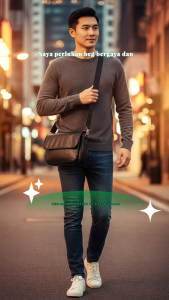Wolphin Crossbody Bag Men Sling Bag Man Shoulder Bag Messenger Bag 9882