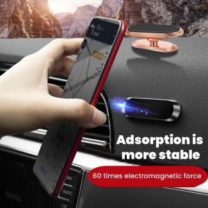 Magnetic phone holder for car interior accessories dashboard navigation bracket simple and compact car phone holder super strong magnetic suction for one second adsorption