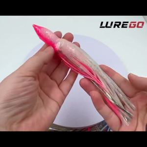 5PCS 15cm/8cm Saltwater Jigging Lure for Tuna & Sea Bass - Bullet Head Squid Skirt Soft Bait