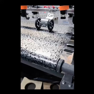 FORGED CARBON FIBER SILVER STICKER (152CM-Custom)Pelekat Stickers Wrapping Full Body Vinyl Wrap Film Motor Sticker Kilat