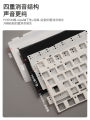 RK R98 คีย์บอร์ดแบบมีสายไร้สายแบบมีสายแบบมีสามแบบสำหรับเล่นเกมและใช้ในออฟฟิศพร้อมสาย USB Bluetooth 2.4G. 