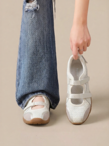 Agsdon | Womens Summer Breathable White Sneaker Ballet Training Style Mary Jane