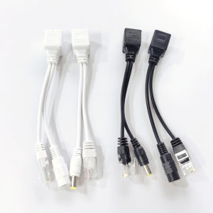 Bộ Cáp POE 2/5/10 Cặp Bộ Chuyển Đổi Nguồn Điện Qua Ethernet Thụ Động RJ45 Đầu Phun Cho Camera IP Mô-đun Cung Cấp Điện 12-48V